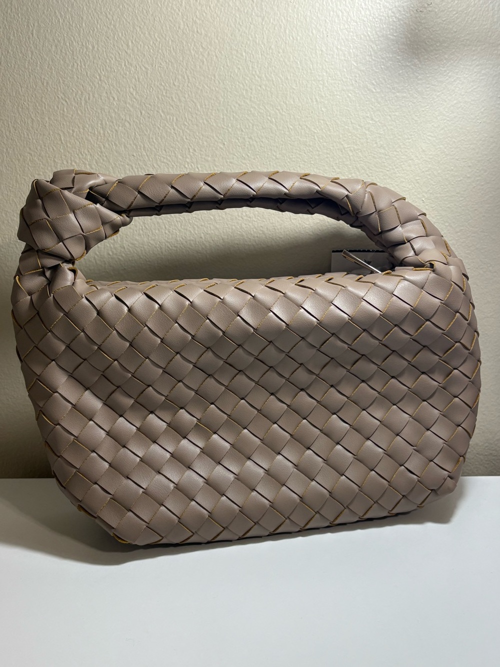 a new day Taupe Woven Top-Handle Shoulder Bag
